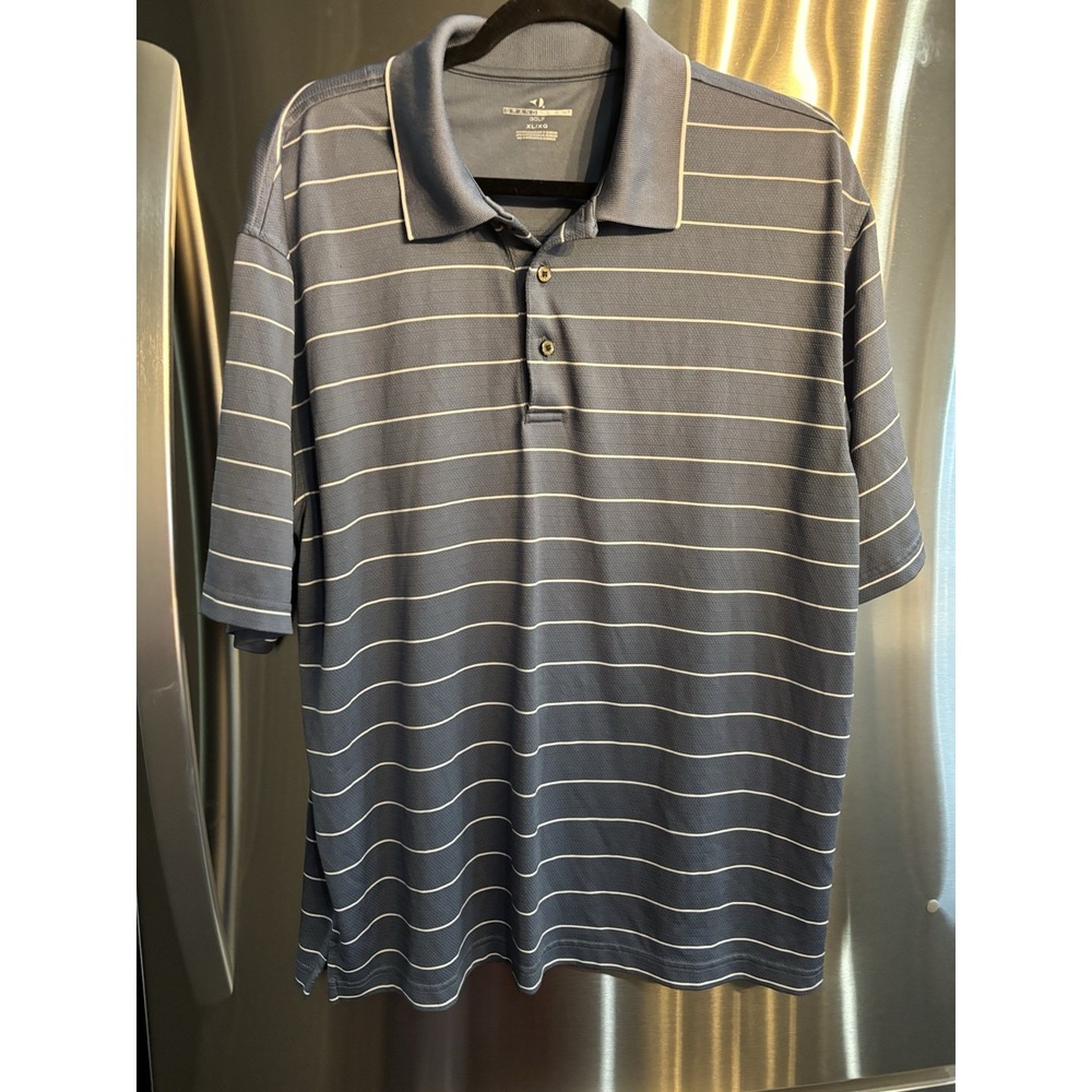 Grand‎ Slam Polo Shirt Mens XL/XG  Blue/Gray Performance Golf Casual Athletic